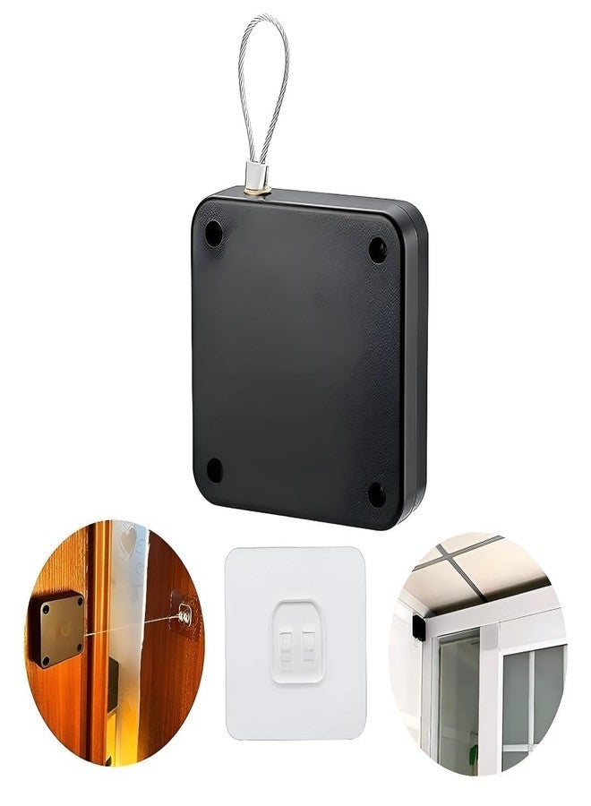 VMZONE Punch-Free Automatic Sensor Door Closer - Residential & Commercial Sliding Screen Door Closer with Steel Drawstring - Multifunctional Auto Door Closerr for Easy Closing - Image 3